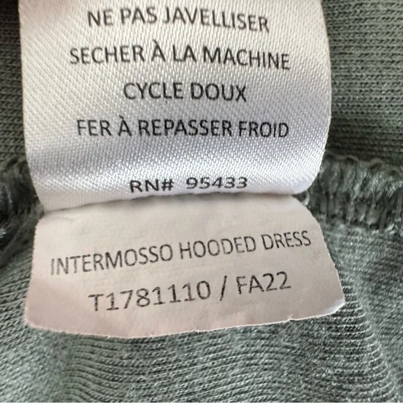 Toad & co Cozy Green Hooded Sweatshirt Dress - Picture 4 of 4